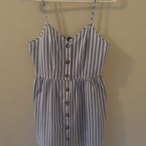 SHEIN VCAY Women's Vertical Stripe Cami Midi Dress